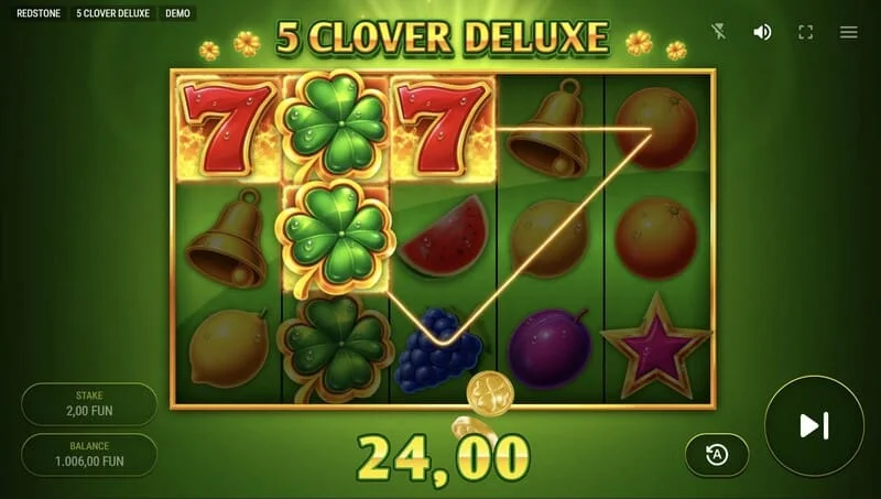 5 Clover Deluxe - बेस गेम जीत